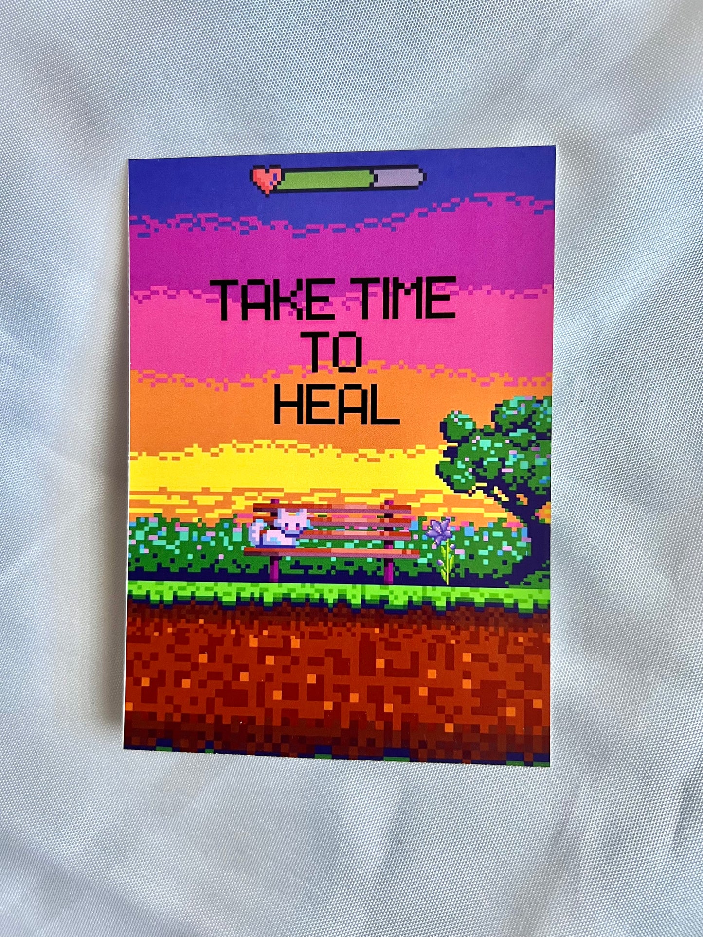 Postkarte Pixel Take time to Heal