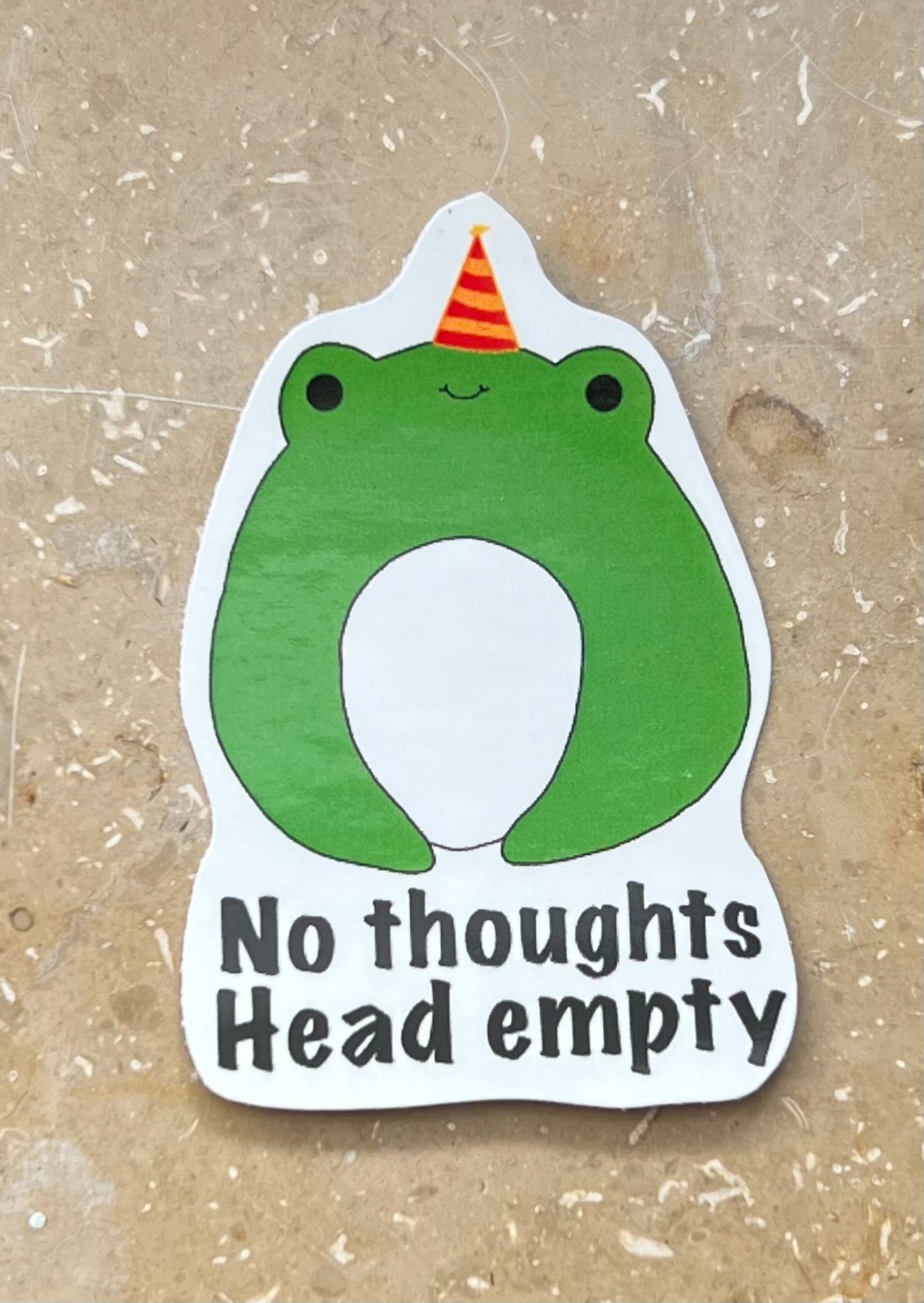 Sticker Frosch No thoughts head empty