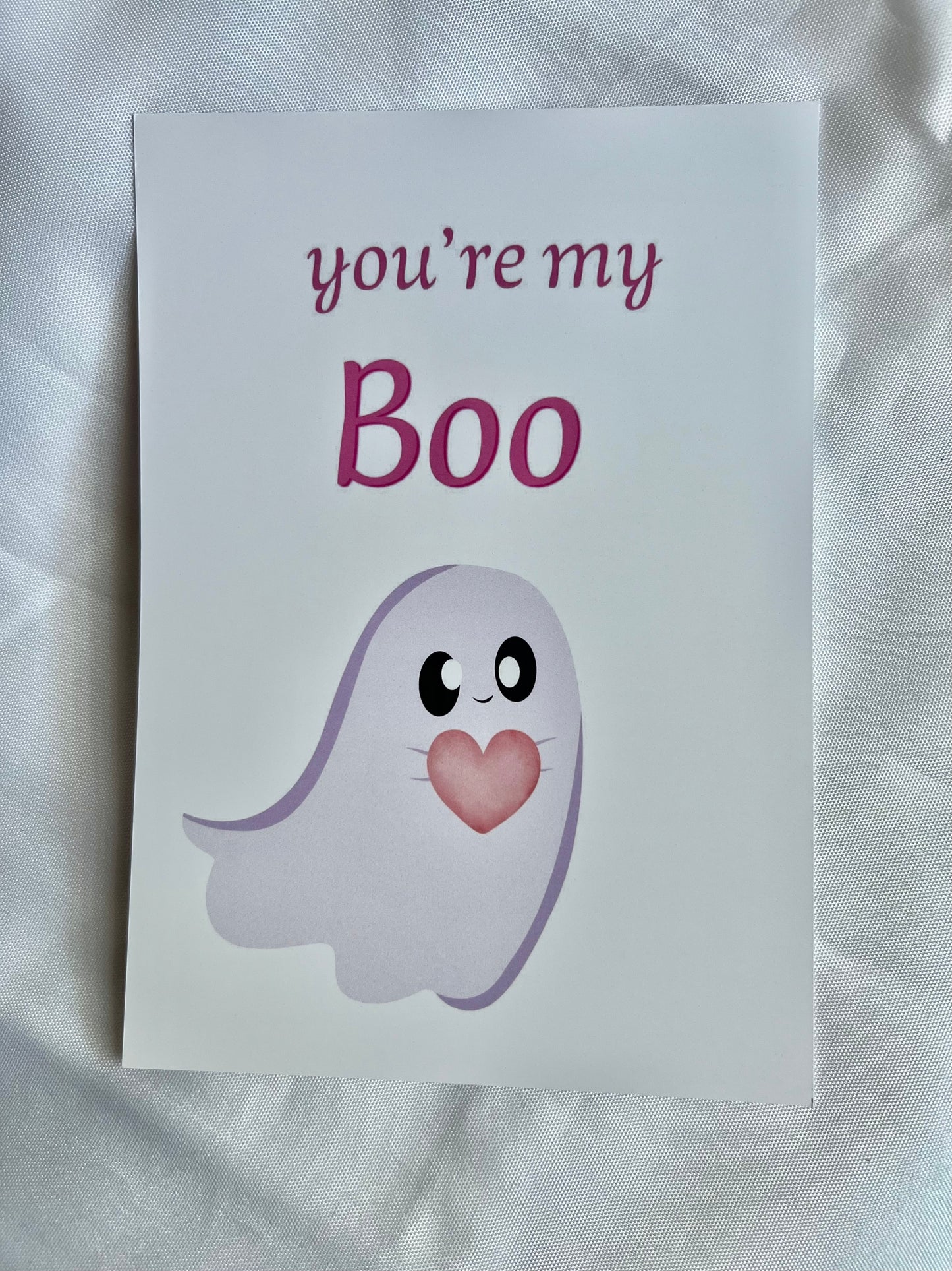 Postkarte – „You’re my boo“ mit süßem Gespenst DIN A5