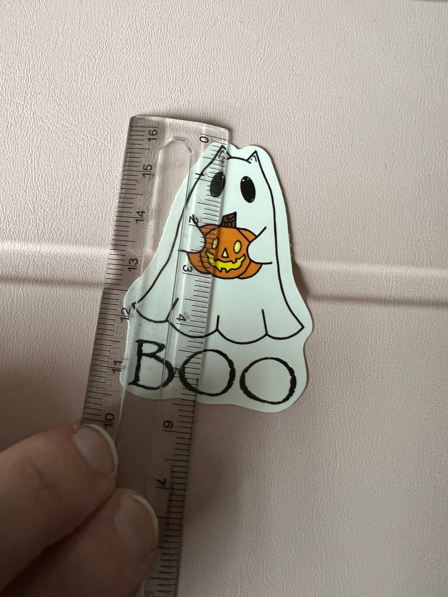 Sticker Halloween Gespenst Katze Boo