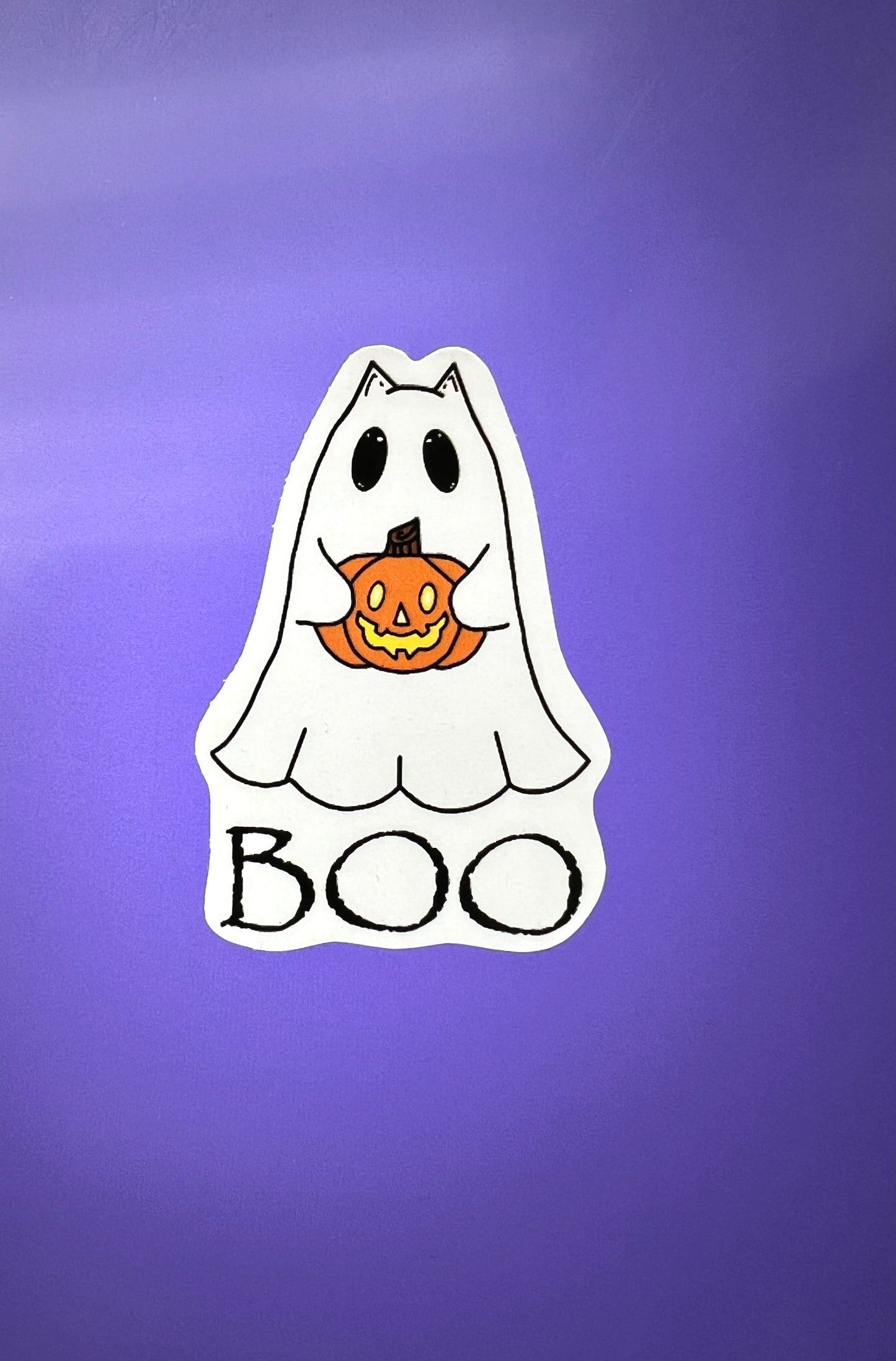 Sticker Halloween Gespenst Katze Boo